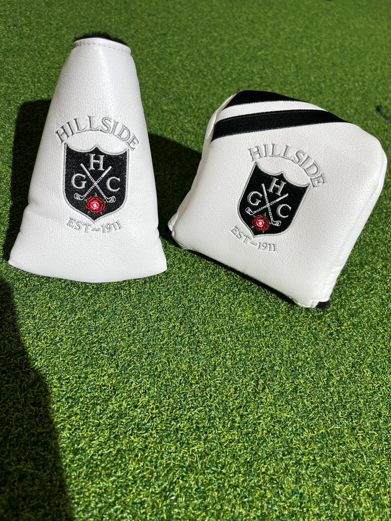 AM&E Hillside Logo Putter Headcover - White