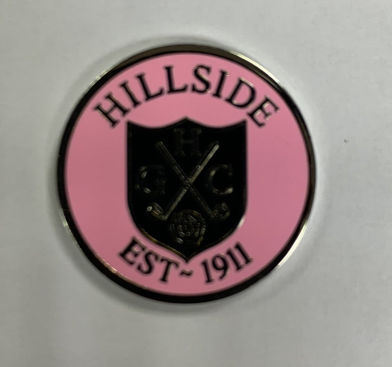 Ball Marker Hillside Golf Club Coin - Pink - Ball Marker Hillside Golf Club Coin - Pink - Hillside Golf Club