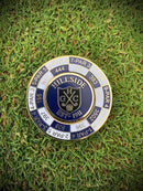 Hillside Poker Chip Yardage Golf Ball Marker - Navy/White - Hillside Poker Chip Yardage Golf Ball Marker - Navy/White - Hillside Golf Club