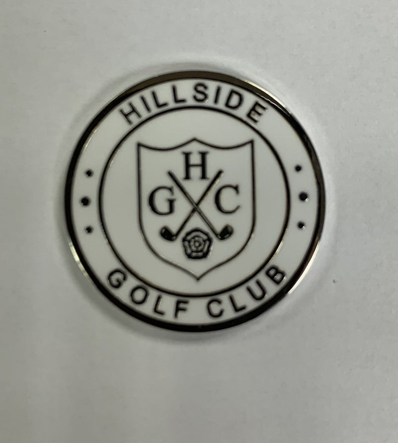 Ball Marker Hillside Golf Club Coin - Silver - Ball Marker Hillside Golf Club Coin - Silver - Hillside Golf Club