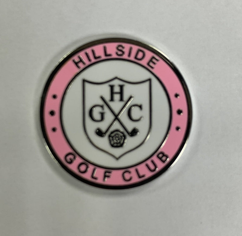 Ball Marker Hillside Golf Club Coin - Pink - Ball Marker Hillside Golf Club Coin - Pink - Hillside Golf Club